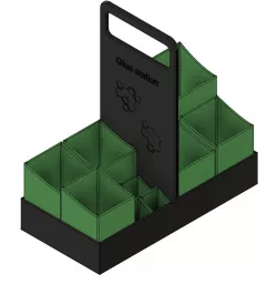 Tray with modular boxes