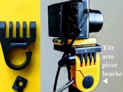 Tripod pivot arm swivel bracket