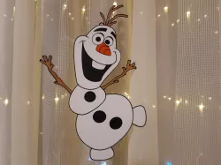 Window decoration Olaf - 3D printed "stained glass"