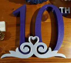 10th Birthday Number Logo