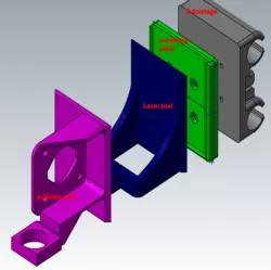 3d printer quick tool change - prusa i3 -ender - extruder and laser engraver direct drive convertion