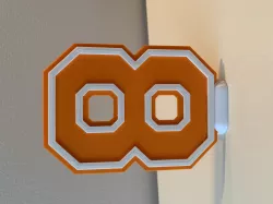 Alphabet Letter/Numbers '8' - Sport Numbers/School Colors