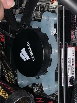 AM4 Bracket Adapter for Corsair AIO CPU Liquid Cooler Heatsink - USES EXISTING AM4 BACKPLANE & SCREWS