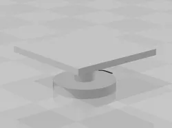 Basic Square Table with 1 Leg Miniature for TTRPGs