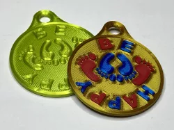 Be Happy Key Tag