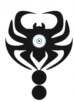 Black spider fidget spinner