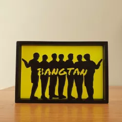 BTS silhouette ornament