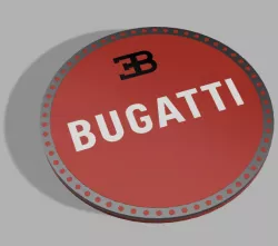 BUGATTI logo glass coaster