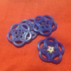 Buttons with a star pattern
