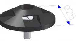 Cable Mount (Ziptie Anchor) Round 25mm, With M3 Screwhole