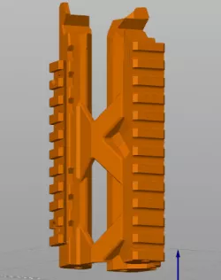 Caliburn doom shroud front part with picatinny rails