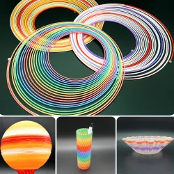 Color Gradient Hexagonal Filament