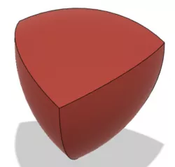 Constant width solid