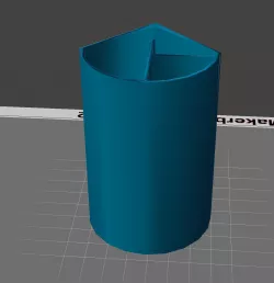 Corner Pocket - Two toothbrush + Toothpaste Holder