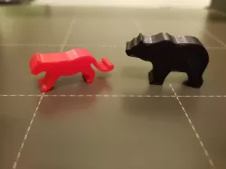Cryptid bear and cougar meeples