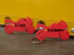 Customizable - Your name - motorbike - keychain