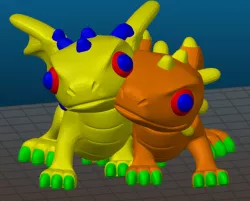 Cute dragon couple - multimaterial remix