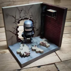 Diorama for Mini Dude - Mini Law enforcement Unit not included