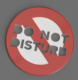 Do not disturb sign