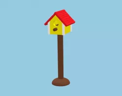 Dollhouse birdhouse