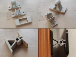 Door holder with screw cover