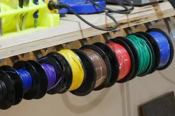 Electrical Wire Spool Hanger with Removable Spools