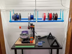 Filament Spool Rack for Wire Shelving