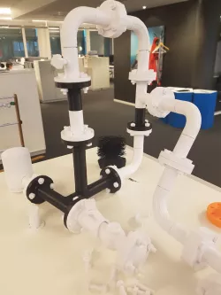 Flanged pipes model kit