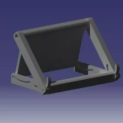 Foldable iPad Stand with retracting Hooks
