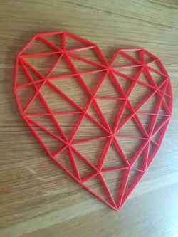 Geometric Heart Decoration