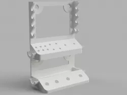 Gun cleaning tool organizer for pegboard