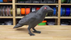 Halloween Crow with LED eyes