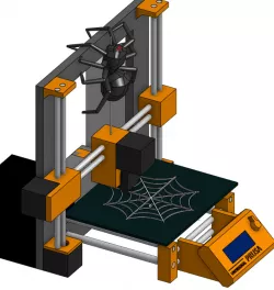 Hanging filament spider