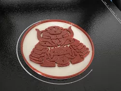 Head of a Samurai - magnet / coaster / keychain set