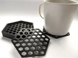 Honeycomb coaster with stand