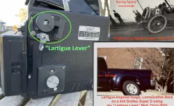 Lartigue Lever for Graflex Super D (~1/50 sec on 1/8" aperture)- Distorted Wheels at Safe Speeds!