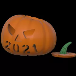 LED Tea Light Pumpkin Decoration with Name-Mouth