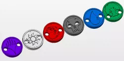 Magic: The Gathering Button Mana Colors