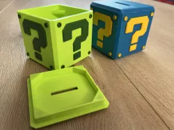 Mario Piggy Bank with embedded - hidden - magnets