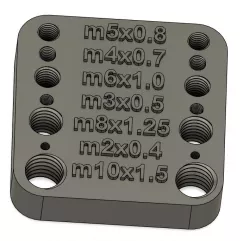 Metric Thread checking chart m2 - m10
