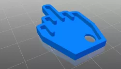 Middle finger keychain