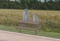 Milk churn stand 1:87 H0 scale
