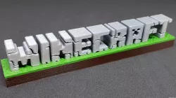 Minecraft 3D logo ⛏ (no glue needed)