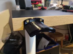Minimal Desk Mounted Headphone Holder with USB Storage