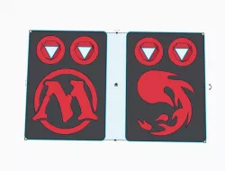 MTG Life Counter Card (2x D20 needed)