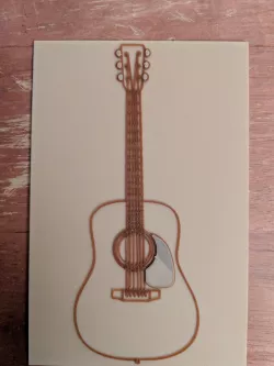 Multicolor Accoustic Guitar print for single extruder printers