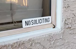 No Soliciting Sign