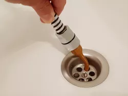 Nozzle for shower hose to clean the outlet (straight and bent)