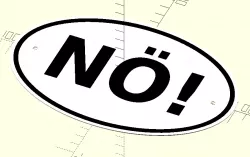 Nö! Sign (German slang for "No")
