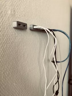 OpenSCAD USB cable storage for wall mount